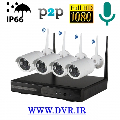 پک دوربین 4 کانال بی سیم IP / مدل K9604W  